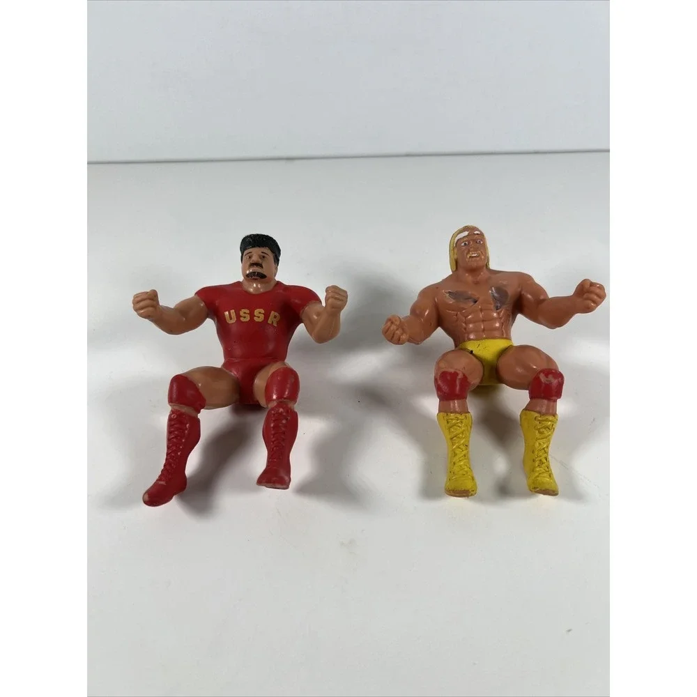 WWF LJN Thumb Wrestlers Nikolai Volkoff & Hulk Hogan‎ Loose Action Figure